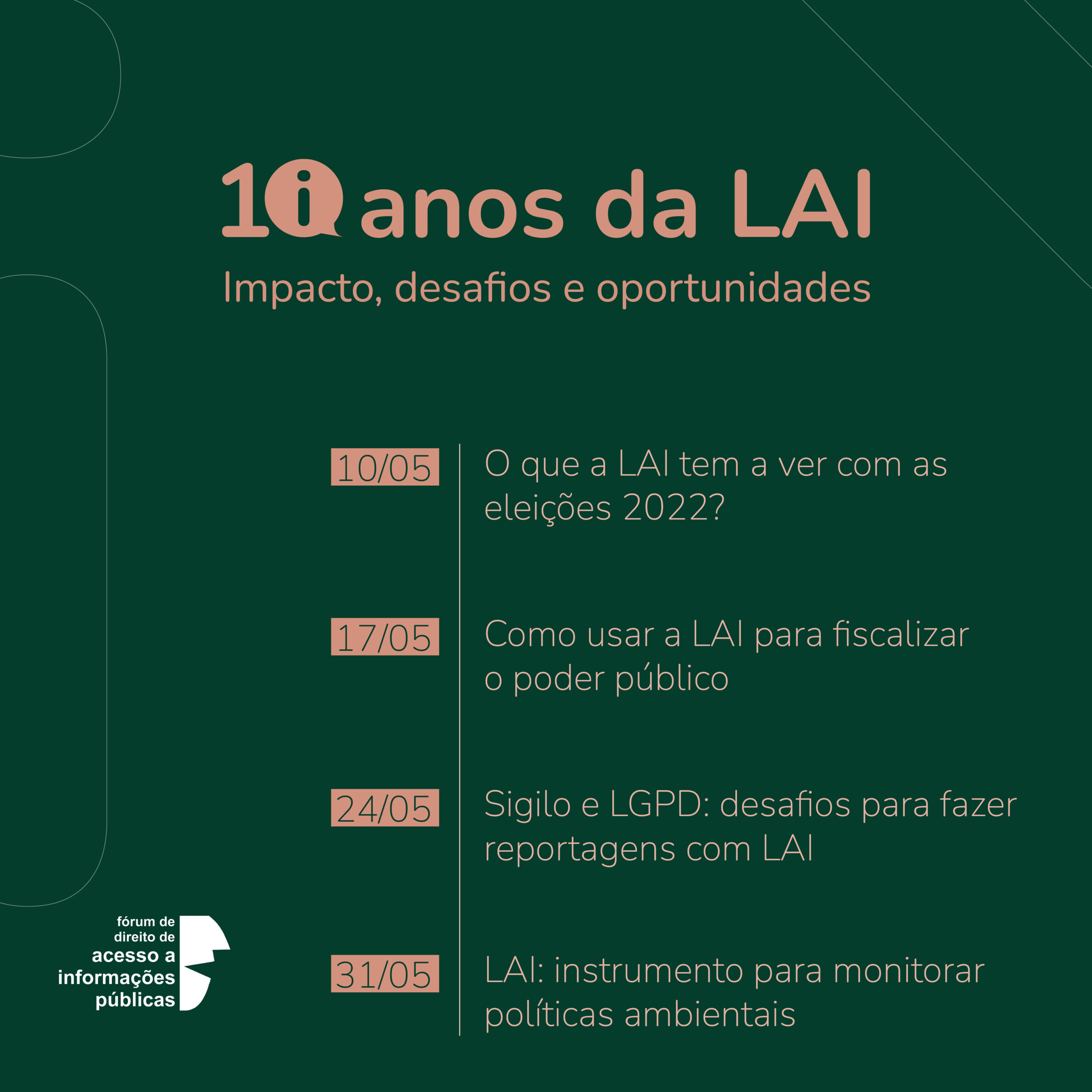 Eventos marcam os 10 anos da LAI