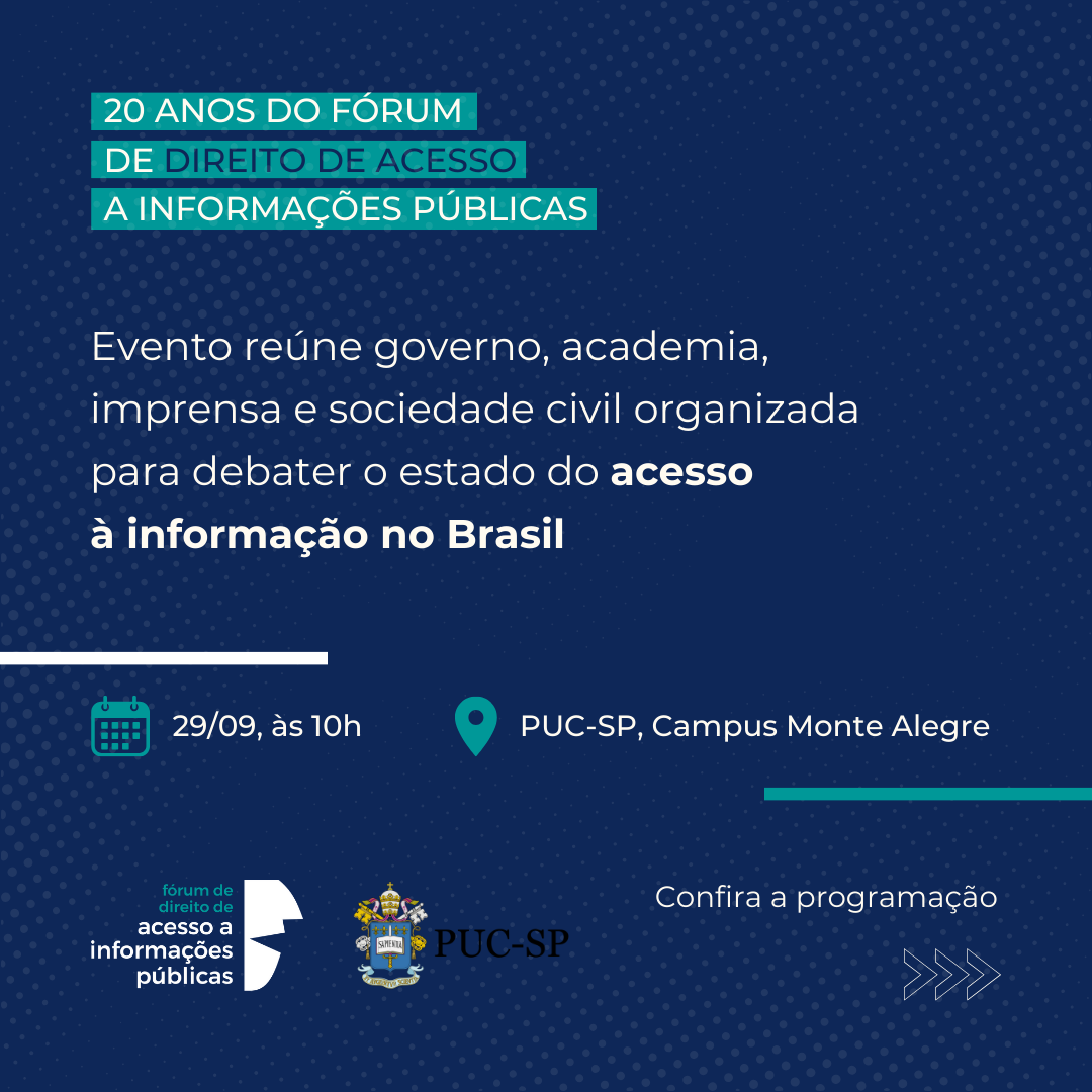 Fórum de Direito de Acesso a Informações Públicas celebra os 20 anos com evento em São Paulo